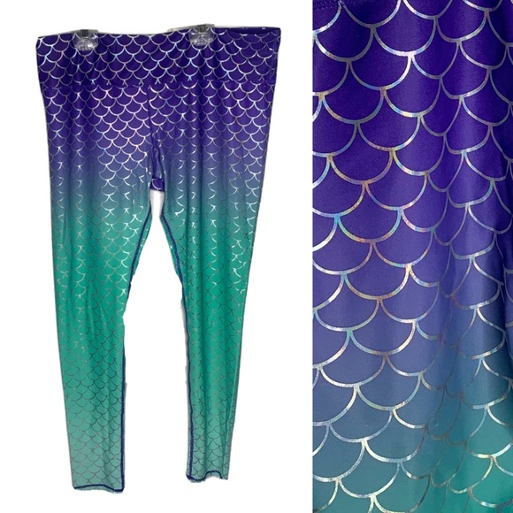 Disney Pants & Jumpsuits The Little Mermaid Leggings Mermaid Scale